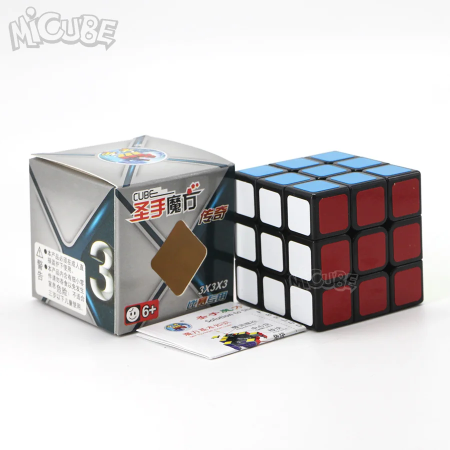 Shengshou Legend 3x3 магический куб скоростная головоломка Черно белая наклейка 56 мм