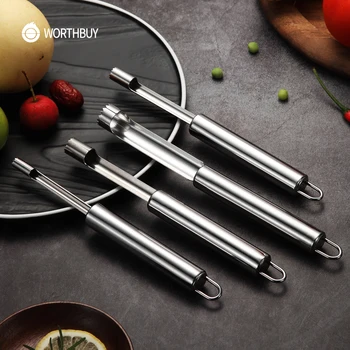 

WORTHBUY 4 Pcs/Set Creative Fruit Corer Stainless Steel Fruit Seed Core Remover For Cherry Apple Corer Kitchen Vegetable Tools