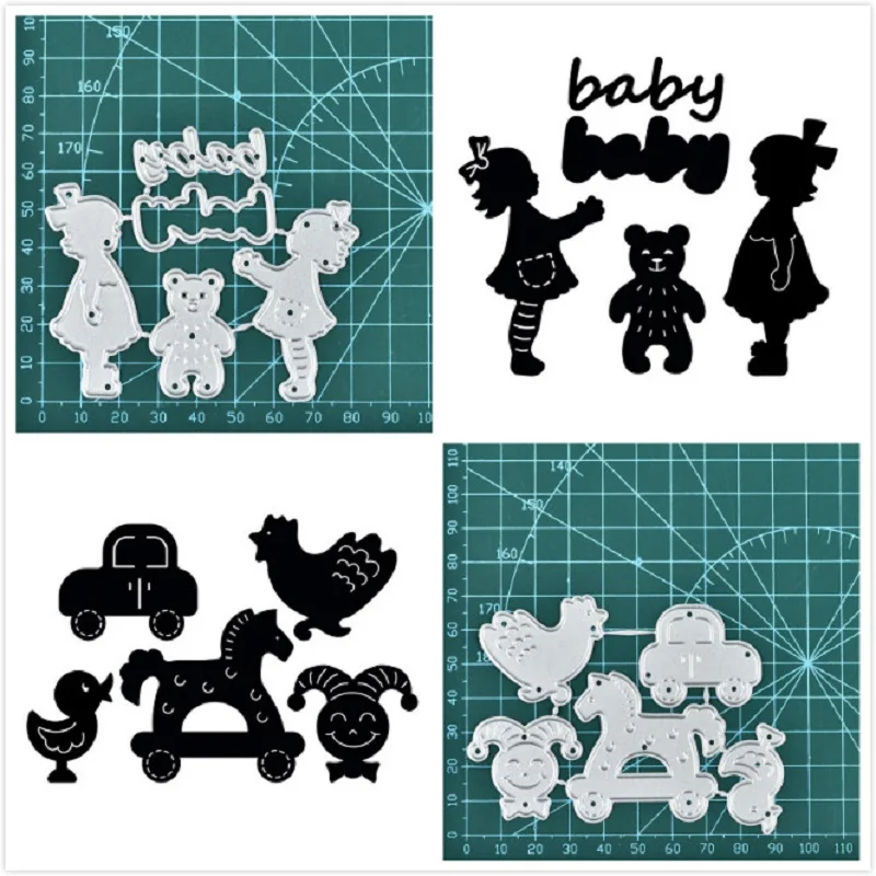 

Naifumodo Baby Toys Metal Cutting Dies New Born Girl Boy for Craft Die Scrapbooking Embossing Stencil DIY Die Cut Decoration