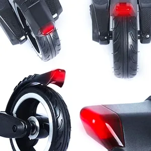Image 4 - 5.5 Inch Practical Foot Brake Safe Electric Protective Carbon Fiber With Tail Light Rear Universal Scooter  Easy Install