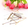 100-200pcs Gold Silver Color Eye Head Pins 20 30 40 50 mm Eye Pins Findings For Diy Jewelry Making Jewelry Accessories HK026 ► Photo 2/6