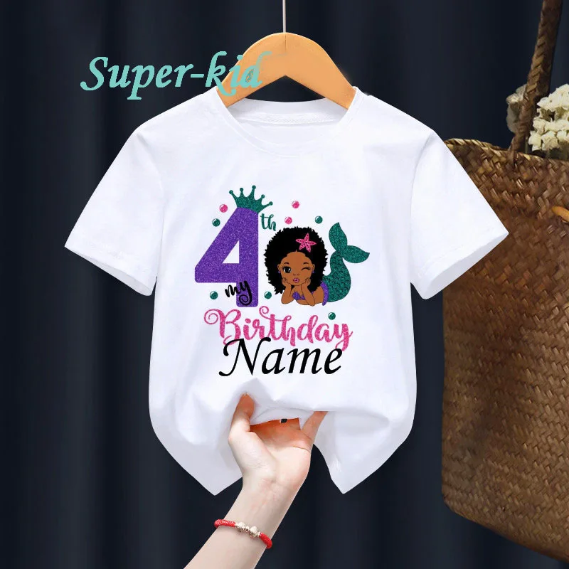 Kid's personalized name and number Tshirt Birthday shirt