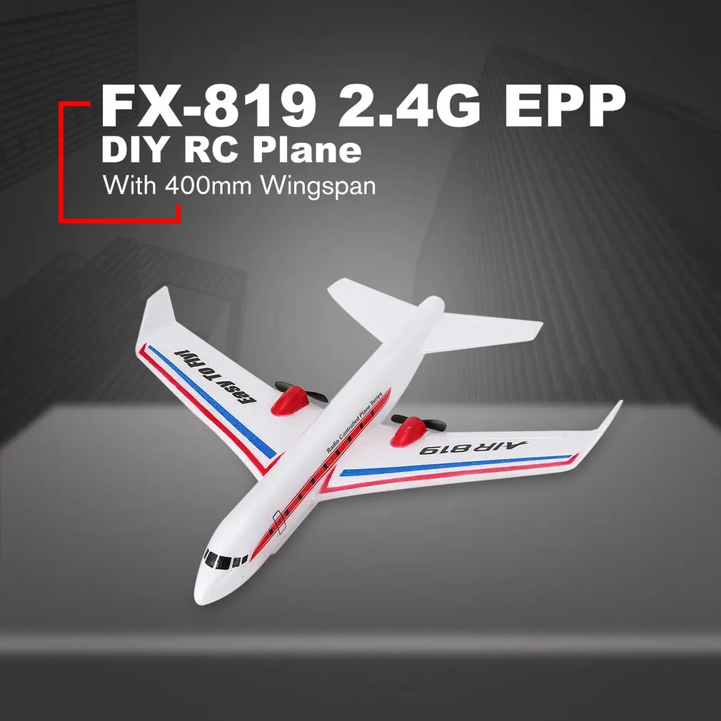 FX-819 2,4G 2CH RC Дрон 400 мм размах крыльев легкий EPP DIY RC Самолет Gl1der самолет авиалайнер пассажирский самолет TF RC модель