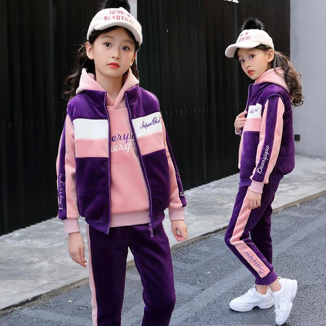 Girls Clothes Jacket Kids Clothing Hoodies+Pants Girl Tracksuit Sport Suit  Fall