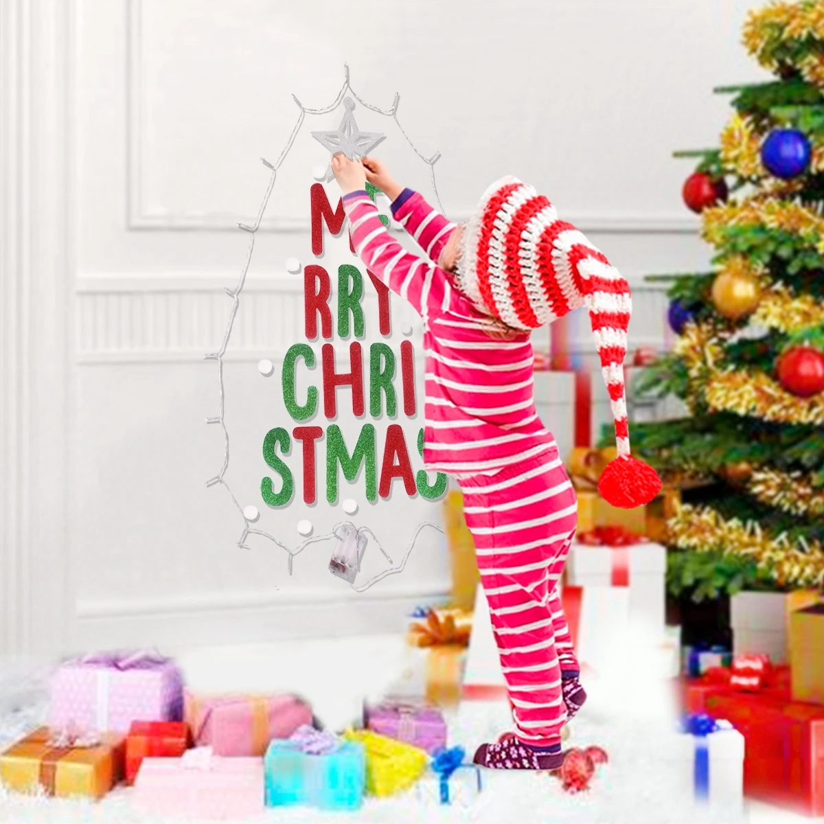Войлочная Рождественская елка, Рождественский Декор для дома, Navidad, новогодние подарки, рождественские украшения, Санта Клаус, новогодний декор Noel