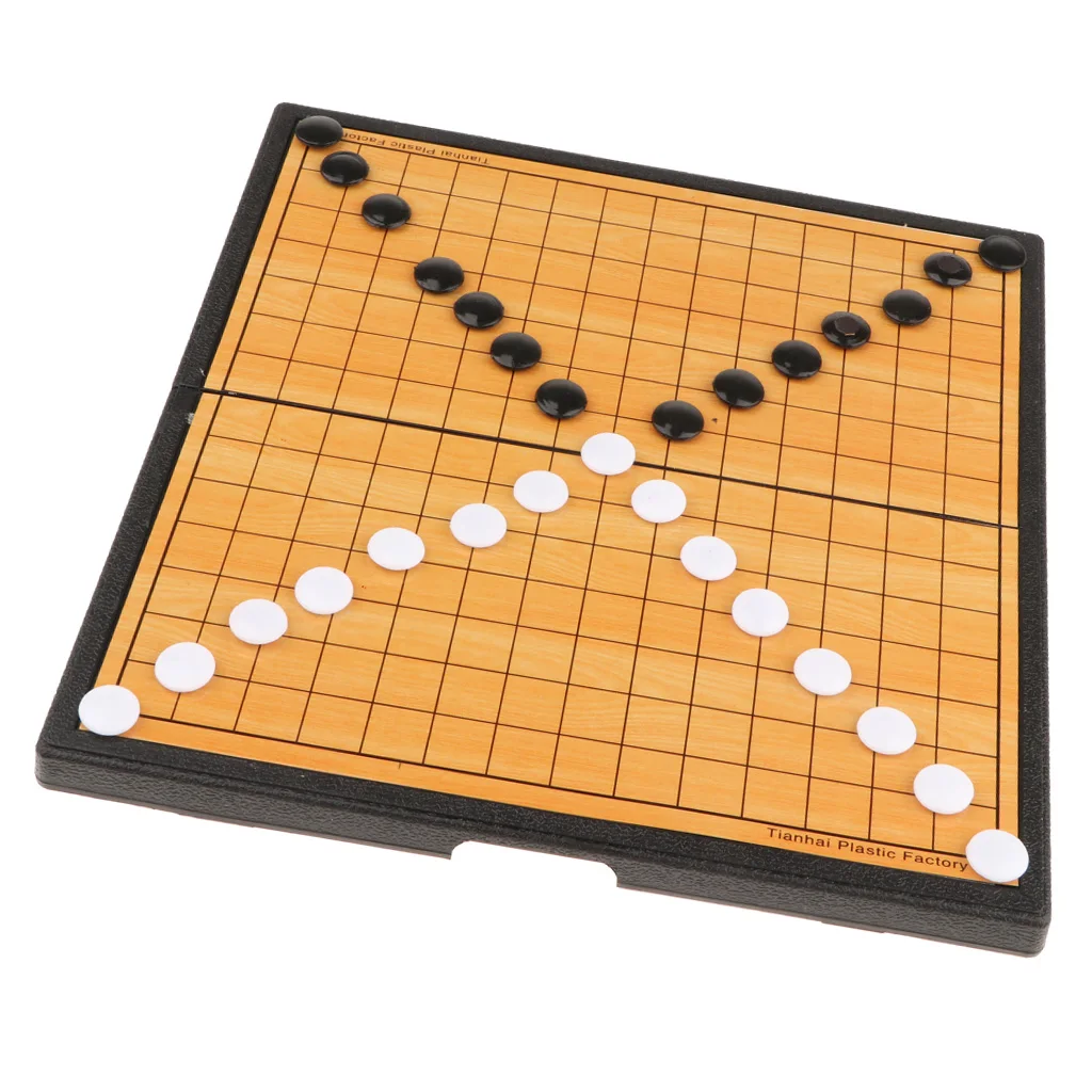 Family Fun Chinese Renju Checkers w/ Chess Board for Kids Travel Games