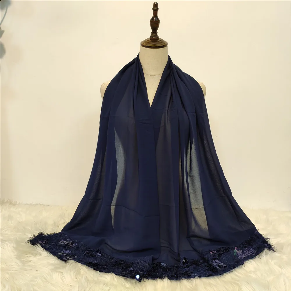 1737#Scarf Abaya Hats For Women Muslim Casual Hijab Caps Turban Headscarf Foulard Maxi Femme Shawl - CHAOMENG MUSLIM SHOP