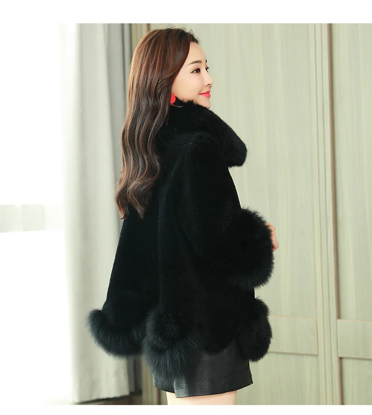 New Design Winter Autumn Women Coat Fur Female Elegant Warm Fake Fur Vintage Wool Coats Chenille Outerwear Jacket LM49