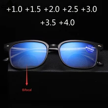 Очки для чтения с заклепками бифокальные дальние близкие анти синий светильник очки с увеличением очки для дальнозоркости диоптрий+ 150+ 200+ 250+ 300+ 400