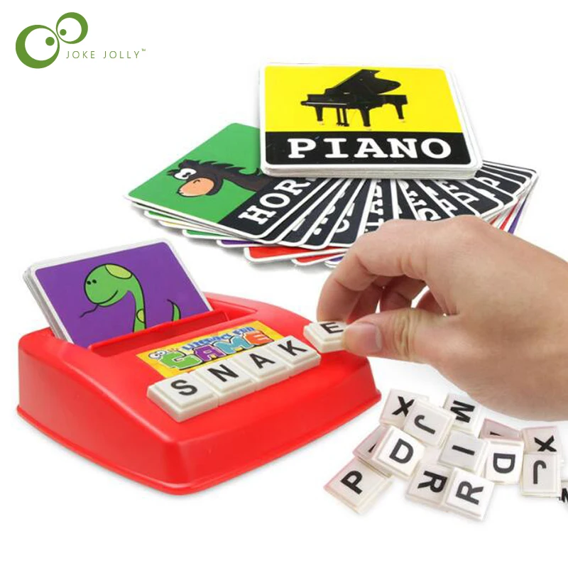 Literacy-Toys Spelling-Cards Letters Montessori English-Alphabet Educational Children