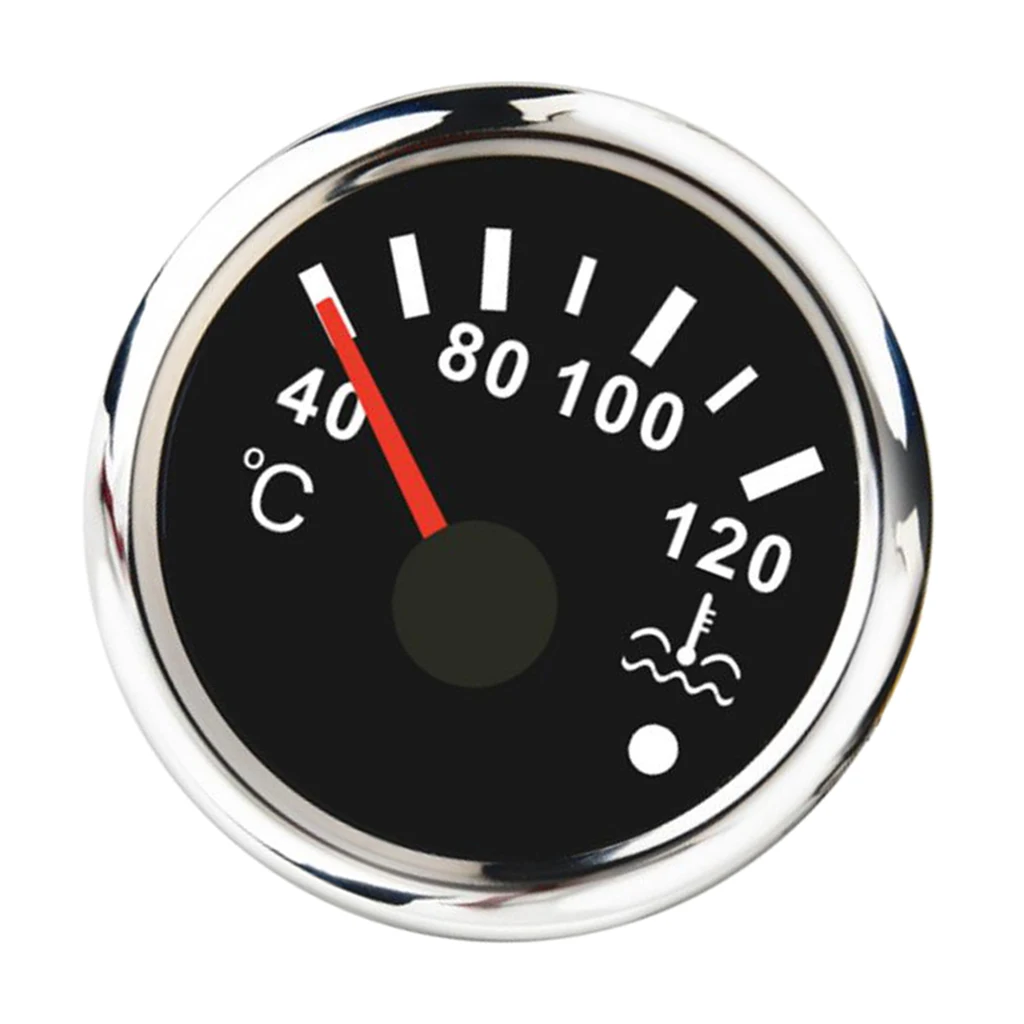 2 Inch 52mm Car LED Backlight Digital Water Temperature Gauge Sensor for Car & Marine, 316 Stainless Steel, IP67 Waterproof