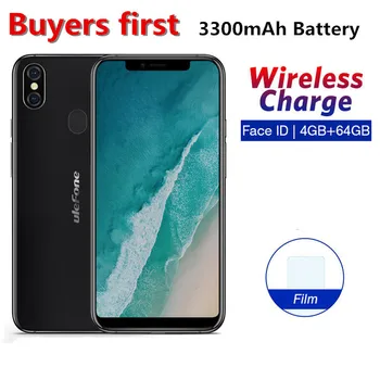 

Ulefone X 5.85" HD+ Smartphone MT6763 Octa Core Android 8.1 RAM 4GB ROM 64GB 16MP Wireless Charge 4G LTE mobile Phone