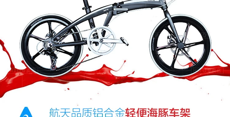 Top New brand 20/22 inch aluminum alloy frame 7 speed disc brake folding bike outdoor BMX bicicletas children lady bicycle 19