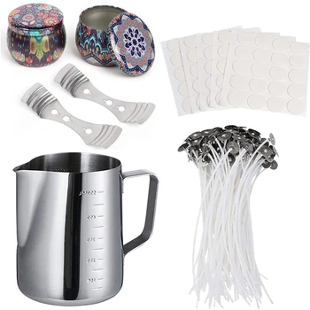 

Candle Making Kit Supplies,DIY Candles Craft Tools,Includ Candle Box,Candle Wicks,Wick Holder,Dots Wick Double Stickers