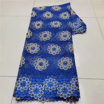 

african lace fabrics 2020 high quality guipure lace latest lace fabric tissu nigerian milk slik brown lace fabrics royal blue