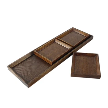 

Solid Wood Round Serving Tray Snack Fruit Dry Fruit Plate High-Quality Handmade Sushi Dish Dinnerware Tableware