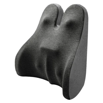 

Lumbar Pillows Back Cushion Lumbar Support for Car Home Chair Corrects Sitting Posture Relieve Waist Pain Sciatica Grey