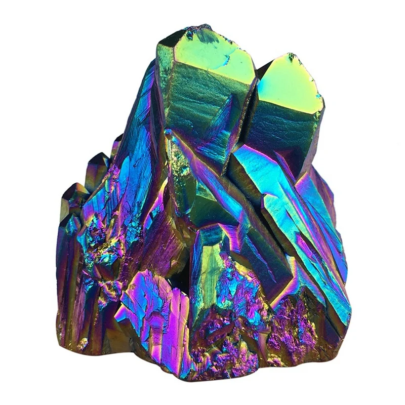 

WSFS Hot Natural Quartz Crystal Rainbow Cluster VUG Mineral Specimen Healing