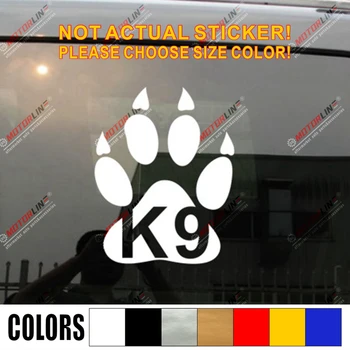 

K9 K-9 Police Dog Decal Sticker Paw Print German Shepherd Vinyl Die cut no background pick color and size