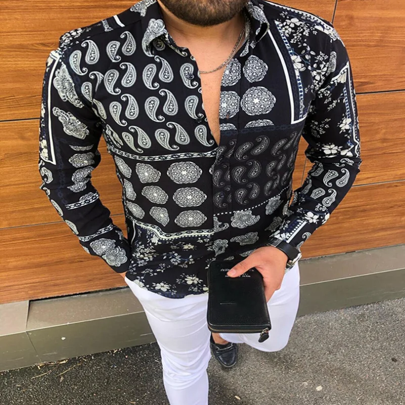 New printing Shirt Luxury Gold Yellow Leopard Clothing Men Loose Long Sleeve Chemise Tops Homme Social Men Club Prom Shirt M-3XL New printing Shirt Luxury Gold Yellow Leopard Clothing Men Loose Long Sleeve Chemise Tops Homme Social Men Club Prom Shirt M-3XL