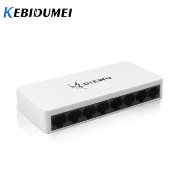 

Kebidumei 8 Ports LAN Ethernet Network Switch 10/100Mbps High Performance Desktop Switches Ethernet With EU Adapter Newest