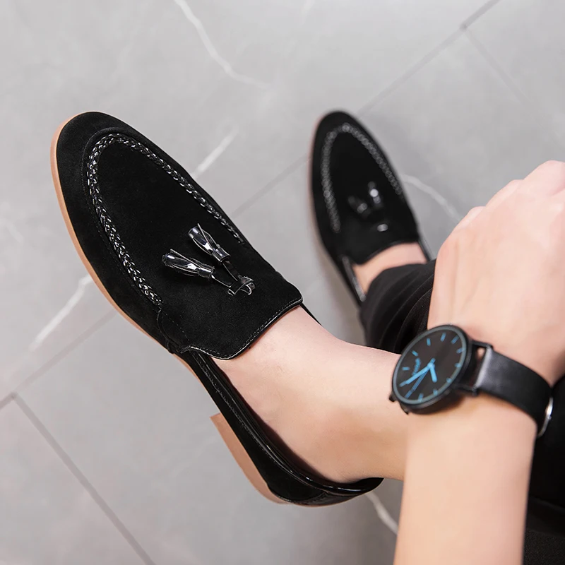 

Size 47 Men Casual Shoes Fashion Men Shoes Suede Loafers Moccasins Slip on Men's Flats Male Driving Shoes Calzado Hombre Spike