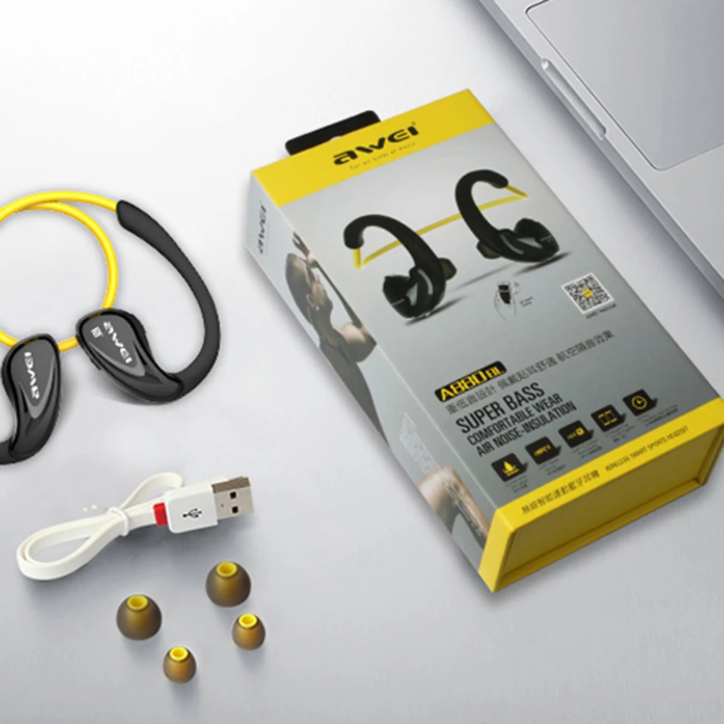 Awei A880BL Bass Earphone Headphone Wireless Bluetooth 4.0 Sport Headset