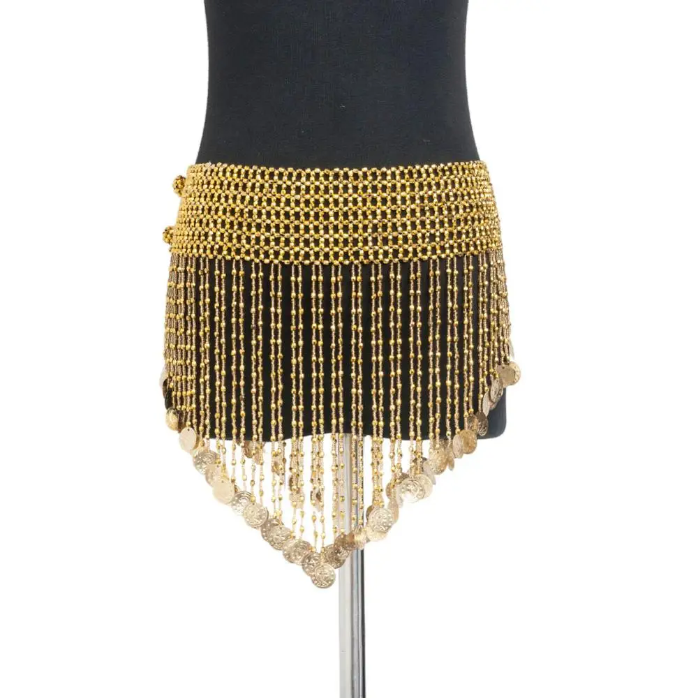 

Women Gold Silver Coins Belly Dance Costume Coins Hip Scarf Belt Waist Chian 3150