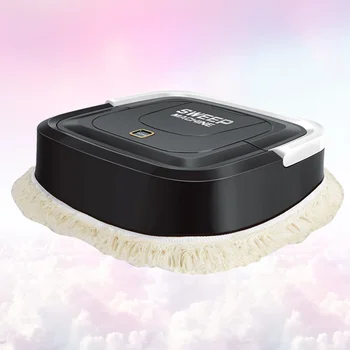 

Black Floor Mopping Robot Durable Portable USB Smart Cleaning Machine Versatile Charging Floor Hair Cleaner