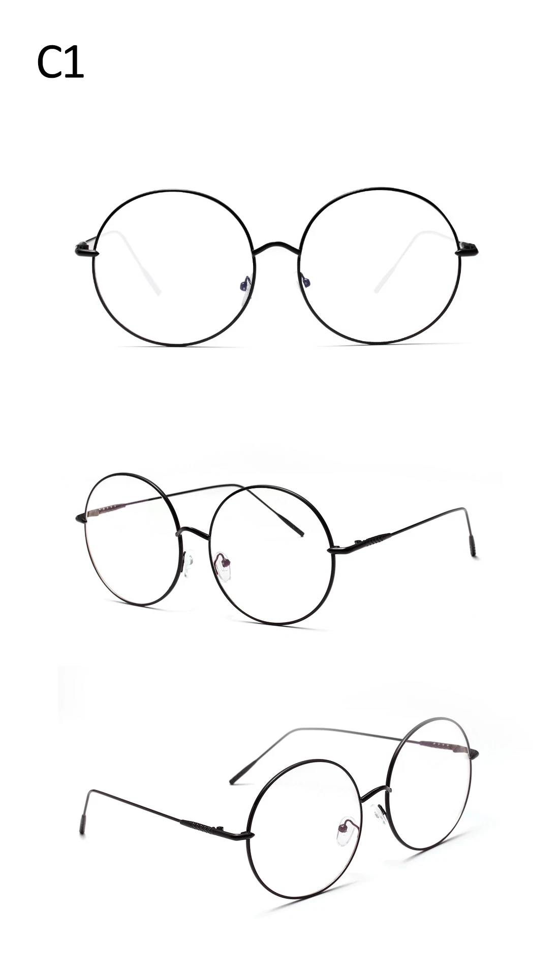 Винтажная круглая металлическая оправа очки индивидуальность колледж Стиль Золото прозрачное защитное стекло оправы очки анти синий-легкие защитные очки для глаз