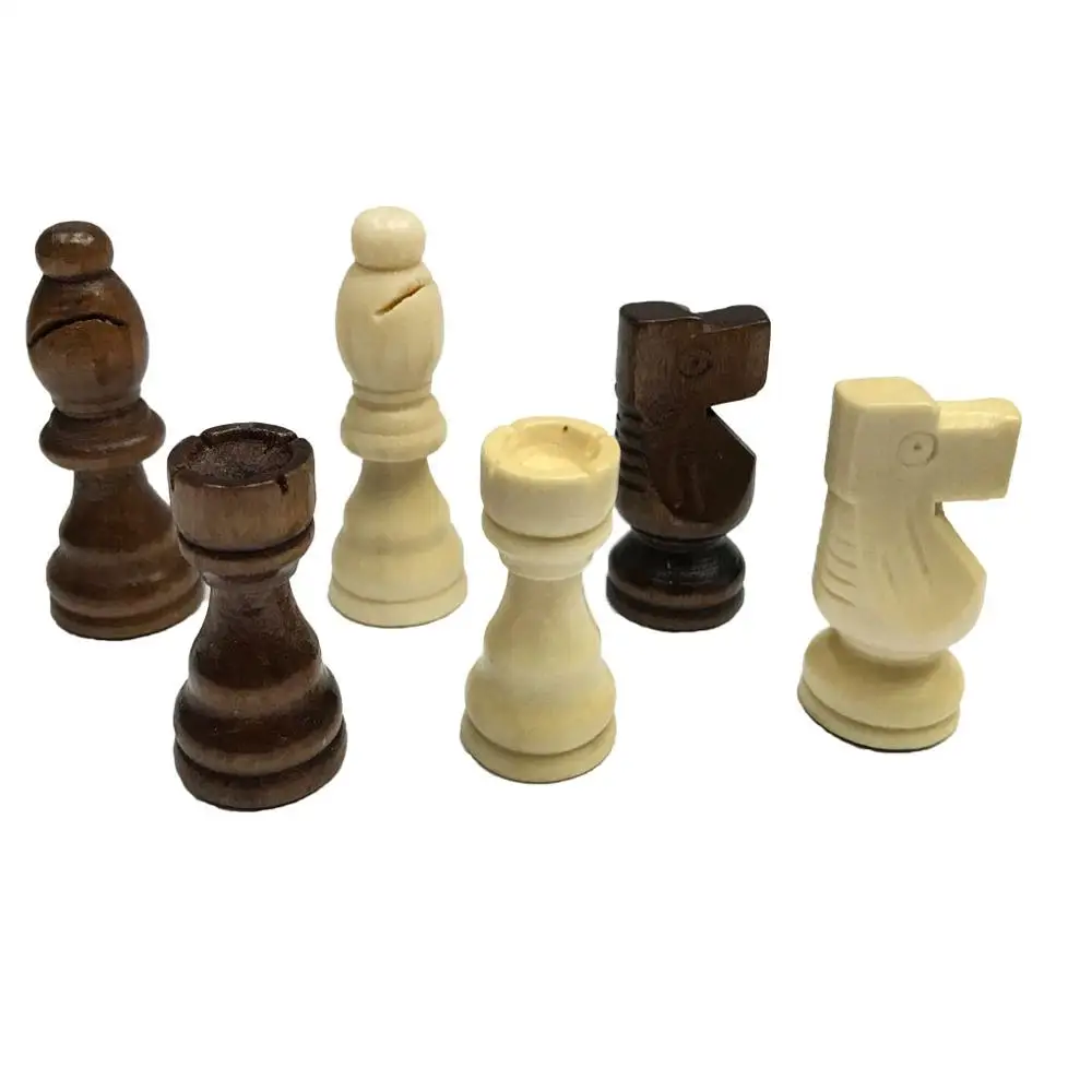 Wooden Chess Set 7.7cm King 32 Chess Pieces Figures Pawns Adults Children Tournament Game Toy Leisure Toy Multiple Types