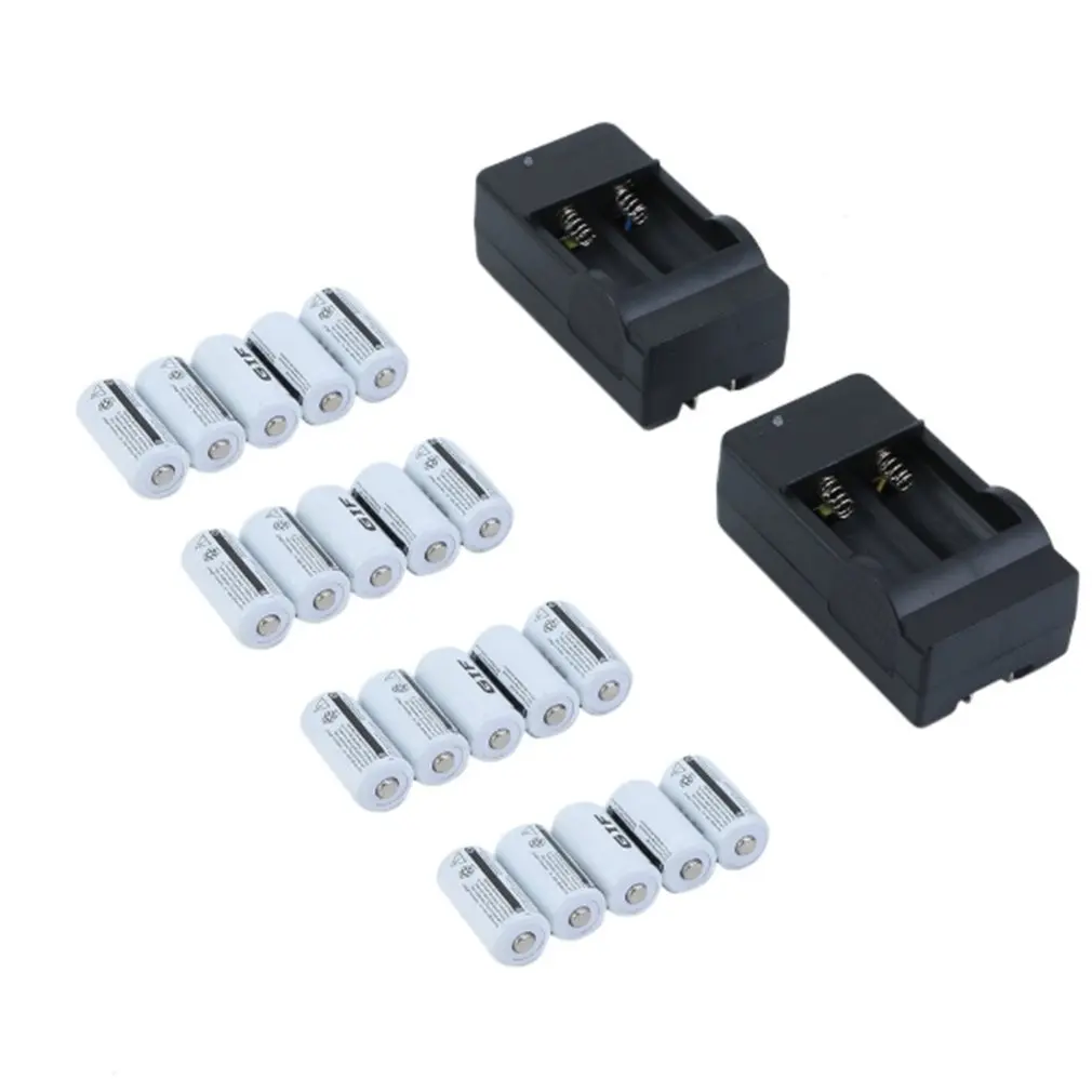 20 Battery 3,7 в 2800 мАч 16340 аккумулятор перезаряжаемый фонарик без батареи/с британским австралийским Европейским чаргейром - Цвет: 20 Battery