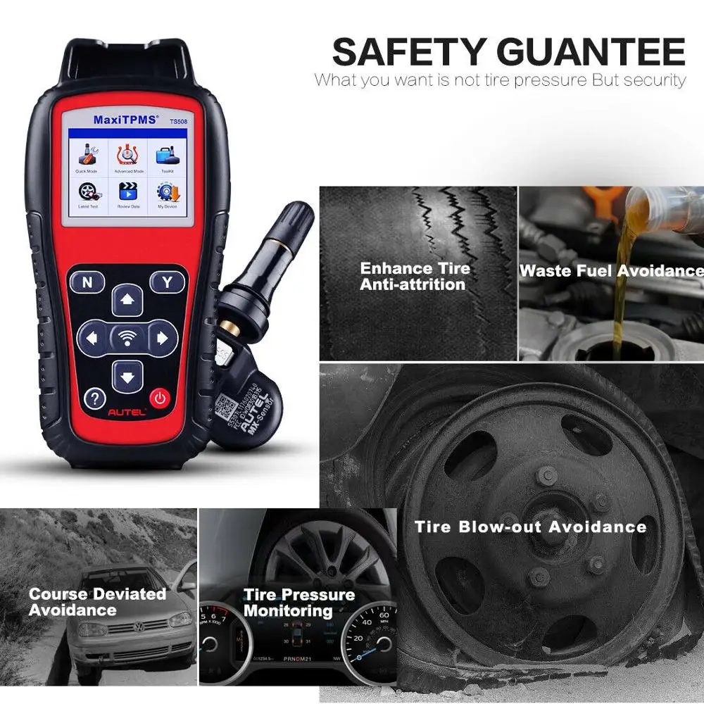 Датчик давления в шинах Autel MaxiTPMS TS508 TPMS инструмент для диагностики|Считыватели