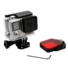 Подводный фильтр для дайвинга крышка объектива фильтр для GoPro Hero 4 3+ Корпус чехол спортивный водонепроницаемый чехол для фотокамеры