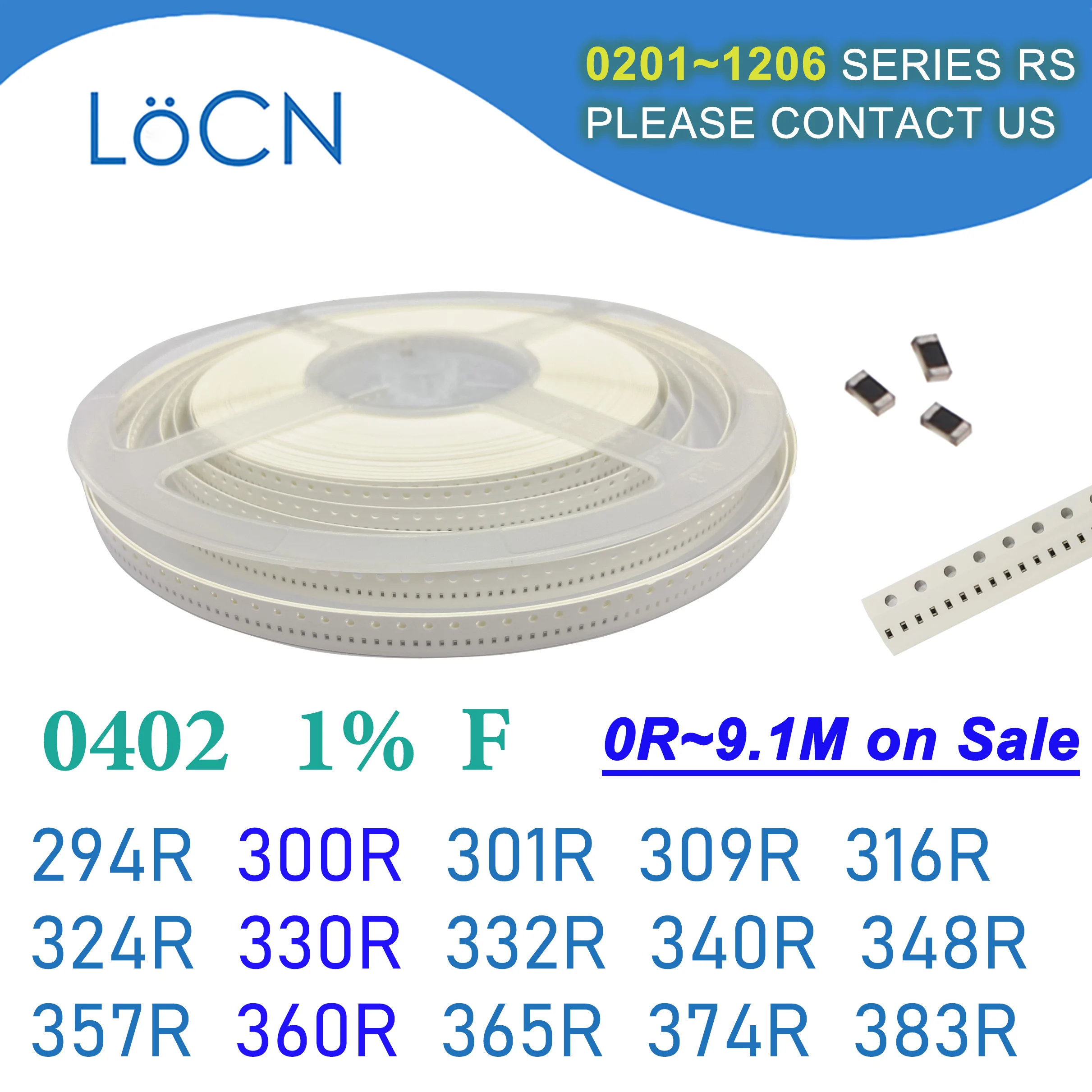 

0402 1% 10000 шт. SMD резистор F 294R 300R 301R 309R 316R 324R 330R 332R 340R 348R 357R 360R 365R 374R 383R 1005 Ом