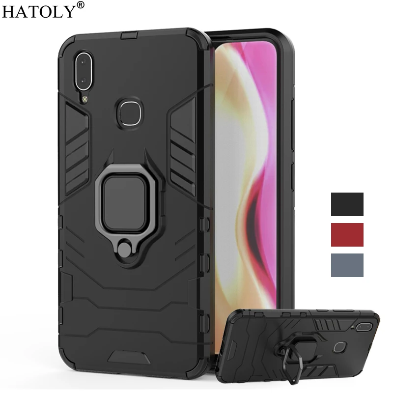 Чехол для Vivo Y95 противоударный защитный чехол магнитный держатель кольца на