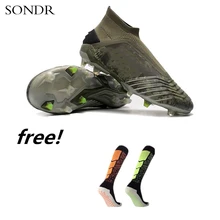 Мужские футбольные бутсы для взрослых, футбольные бутсы с длинным шипом, уличные бутсы FG, обувь с высоким берцем для тренировок, футбольные кроссовки