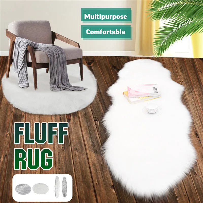 

4 Types Soft Sheepskin Rug Chair Cover Bedroom Mat Artificial Wool Warm Hairy Carpet Seat Wool Warm Textil Fur Area Rugs