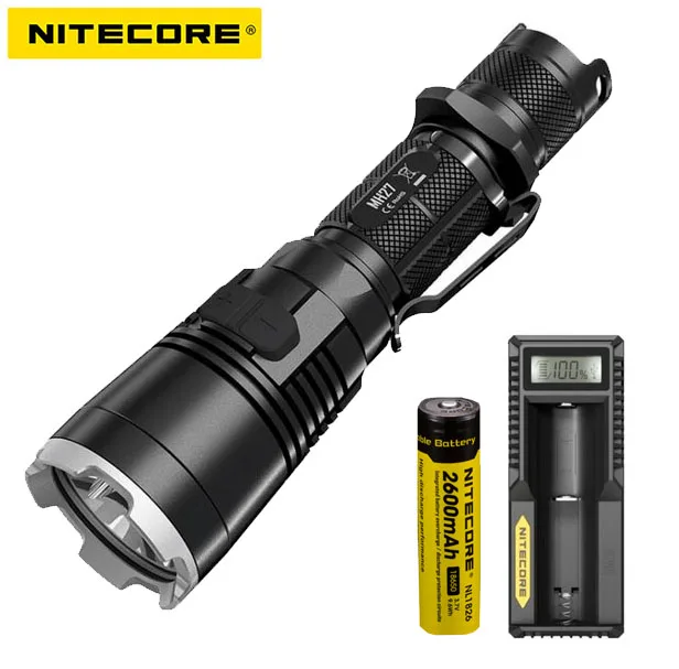 Многозадачный Гибридный фонарик Nitecore MH27 1000 лм+ аккумулятор nitecore 3500 мАч+ зарядное устройство nitecore UM10