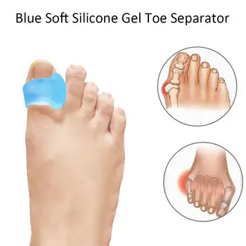 

Blue Soft Bunion Spacers Silicone Gel Toe Separator Tool Thumb Corrector Care Hallux Foot Valgus T4Q2