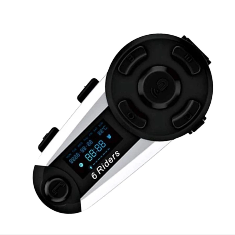 V6 Plus 6 Rider мотоциклетный bluetooth-шлем гарнитура 1200 м FM светодиодный полнодуплексный беспроводной переговорный