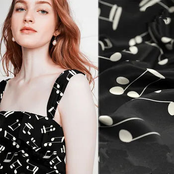 

fairy tong digital painting crepe DE chine silk fabric for summer dress bazin riche getzner tissus au metre telas tissu tecido