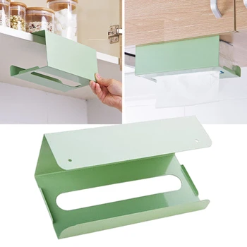 

Home Hotel Napkin Holder Bathroom Papers Container No Drilling Cabinet Hanging Desk Tissue Box Easy Install Space Saving