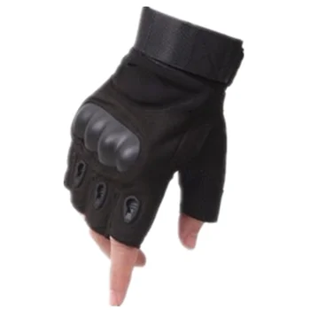 

Men's Tactical Fingerless Gloves Military Army Paintball Airsoft Bicycle Motocycle Combat Hard Knuckle Half Finger Gloves Men