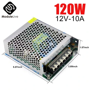 

DC 12V 10A 120W Power Supply Lighting Transformer For LED Strip Light Switching Power Adapter Driver Electronic Tools