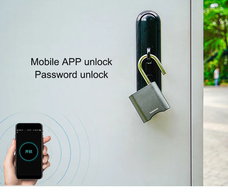 Nokelock Умный Замок Bluetooth APP Пароль замок IP65 водонепроницаемый наружный электронный замок без ключа Противоугонный небольшой дверной замок