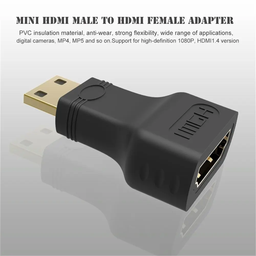 1 шт. Улучшенный позолоченный мини HDMI штекер гнездо адаптер для HDTV 1080p HD камера или