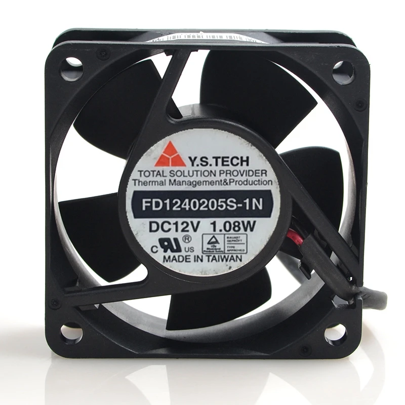 

Двухпроводной охлаждающий вентилятор для сервера Y.S TECH FD1240205S-1N DC 12 В 1,08 Вт 40x40x20 мм