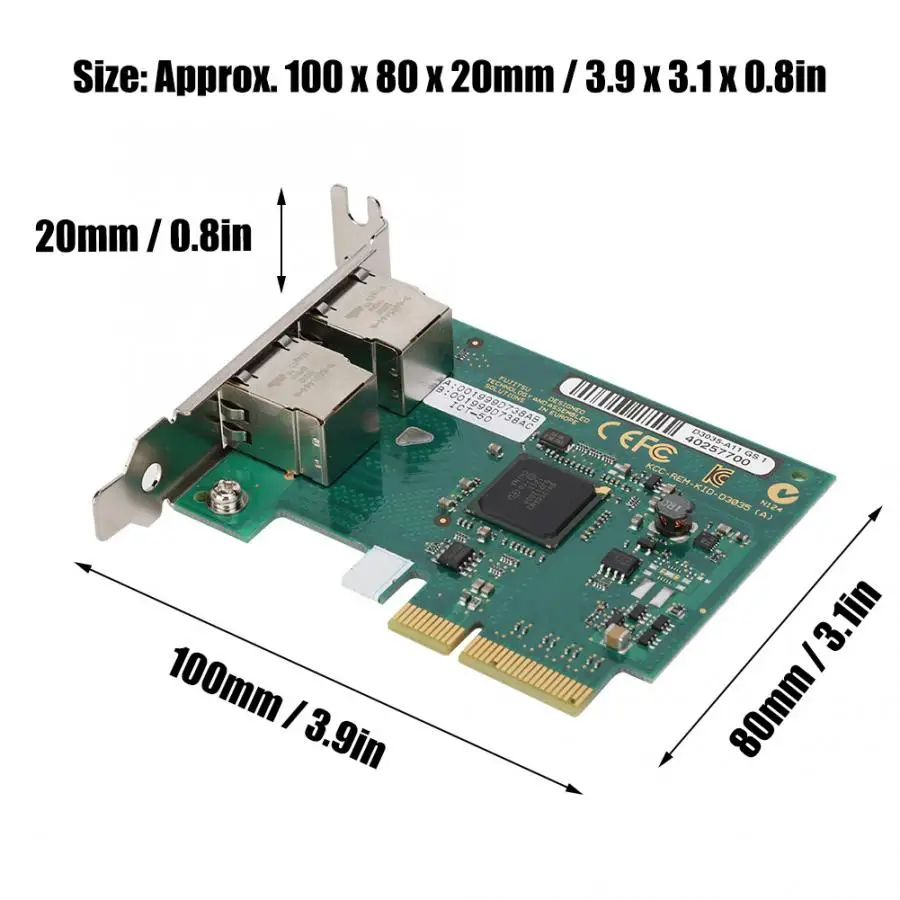 Двухпортовый гигабитный Ethernet контроллер I350-T2 PCIE X1 сервер для дата-центров Gigabit Ethernet