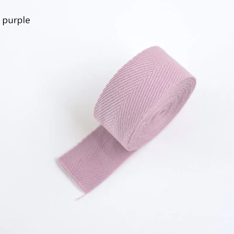 purple 10 м/лот 2 см шириной хлопок Елочка край повязки для ручной работы аксессуары T1007 - Цвет: purple